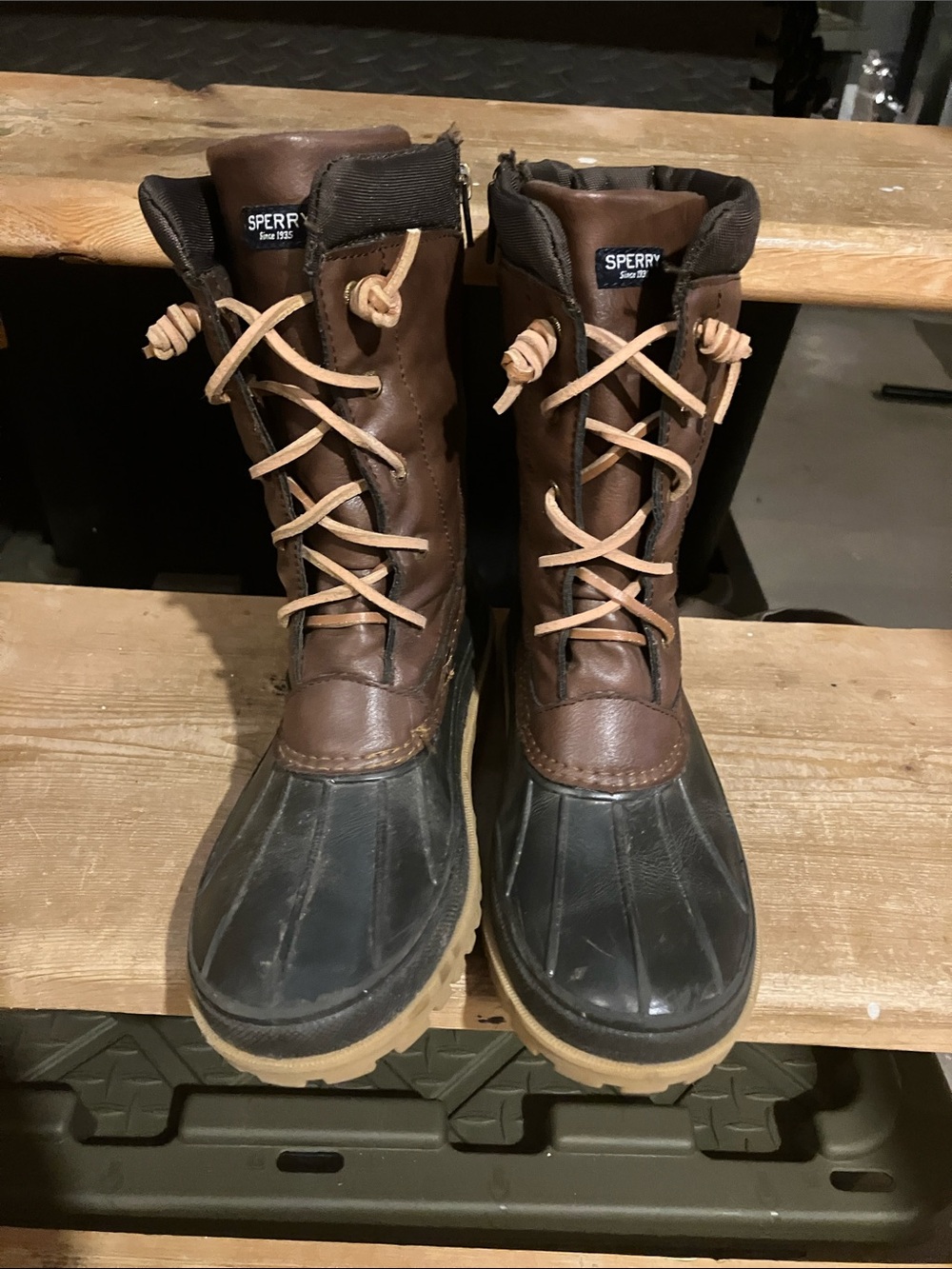 Sperry kids Brown Waterproof Duck Boots - Brown/Black